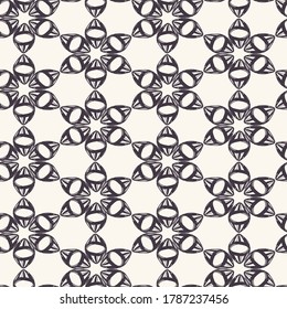 Seamless vector decorative floral flourish texture pattern. Hand drawn ornate ornamental background. Arabesque persian vintage style all over print.