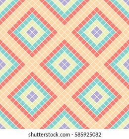 Seamless vector decorative geometric pattern. ethnic endless background with ornamental decorative elements with traditional etnic motives, tribal geometric figures. Print for wrapping, background