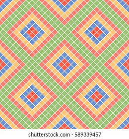 Seamless vector decorative geometric pattern. ethnic endless background with ornamental decorative elements with traditional etnic motives, tribal geometric figures. Print for wrapping, background