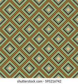 Seamless vector decorative geometric pattern. ethnic endless background with ornamental decorative elements with traditional etnic motives, tribal geometric figures. Print for wrapping, background