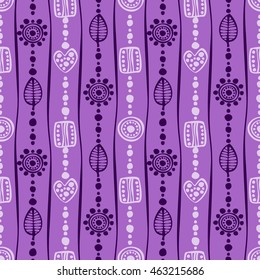 Seamless vector decorative hand drawn pattern. Blue geometric endless background with ornamental decorative elements with ethnic,traditional motives.Series of Ornamental Hand Drawn Seamless Patterns. 