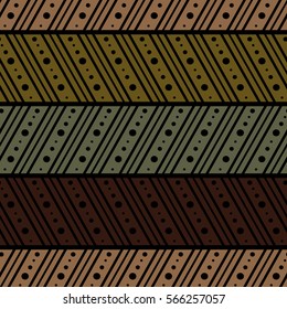 Seamless vector decorative hand drawn pattern. ethnic endless background with ornamental decorative elements with traditional etnic motives, tribal geometric figures. Print for wrapping, background.