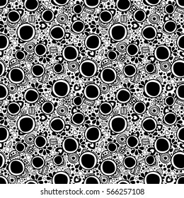 Seamless vector decorative hand drawn pattern. ethnic endless background with ornamental decorative elements with traditional etnic motives, tribal geometric figures. Print for wrapping, background.