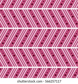Seamless vector decorative hand drawn pattern. ethnic endless background with ornamental decorative elements with traditional etnic motives, tribal geometric figures. Print for wrapping, background.