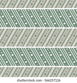Seamless vector decorative hand drawn pattern. ethnic endless background with ornamental decorative elements with traditional etnic motives, tribal geometric figures. Print for wrapping, background.