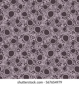 Seamless vector decorative hand drawn pattern. ethnic endless background with ornamental decorative elements with traditional etnic motives, tribal geometric figures. Print for wrapping, background