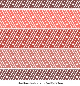 Seamless vector decorative hand drawn pattern. ethnic endless background with ornamental decorative elements with traditional etnic motives, tribal geometric figures. Print for wrapping, background.