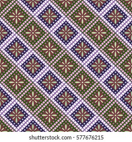 Seamless vector decorative hand drawn pattern. ethnic endless background with ornamental decorative elements with traditional etnic motives, tribal geometric figures. Print for wrapping, background.