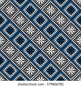 Seamless vector decorative hand drawn pattern. ethnic endless background with ornamental decorative elements with traditional etnic motives, tribal geometric figures. Print for wrapping, background.