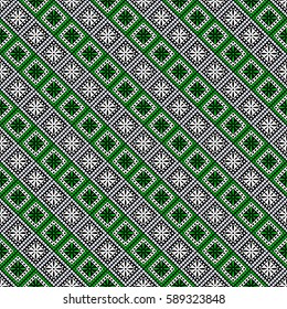 Seamless vector decorative hand drawn pattern. ethnic endless background with ornamental decorative elements with traditional etnic motives, tribal geometric figures. Print for wrapping, background