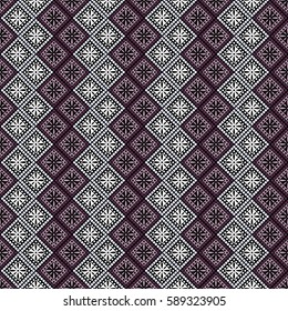Seamless vector decorative hand drawn pattern. ethnic endless background with ornamental decorative elements with traditional etnic motives, tribal geometric figures. Print for wrapping, background