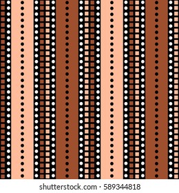 Seamless vector decorative hand drawn pattern. ethnic endless background with ornamental decorative elements with traditional etnic motives, tribal geometric figures. Print for wrapping, background