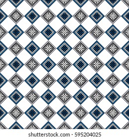Seamless vector decorative hand drawn pattern. ethnic endless background with ornamental decorative elements with traditional etnic motives, tribal geometric figures. Print for wrapping, background
