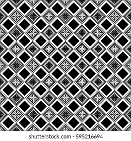 Seamless vector decorative hand drawn pattern. ethnic endless background with ornamental decorative elements with traditional etnic motives, tribal geometric figures. Print for wrapping, background
