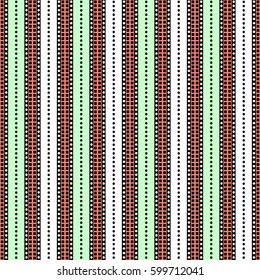 Seamless vector decorative hand drawn pattern. ethnic endless background with ornamental decorative elements with traditional etnic motives, tribal geometric figures. Print for wrapping, background
