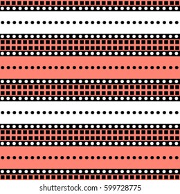 Seamless vector decorative hand drawn pattern. ethnic endless background with ornamental decorative elements with traditional etnic motives, tribal geometric figures. Print for wrapping, background