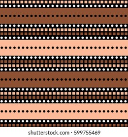Seamless vector decorative hand drawn pattern. ethnic endless background with ornamental decorative elements with traditional etnic motives, tribal geometric figures. Print for wrapping, background