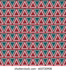 Seamless vector decorative hand drawn pattern. ethnic endless background with ornamental decorative elements with traditional etnic motives, tribal geometric figures. Print for wrapping, background