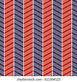 Seamless vector decorative hand drawn pattern. ethnic endless background with ornamental decorative elements with traditional etnic motives, tribal geometric figures. Print for wrapping, background