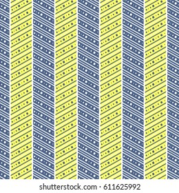 Seamless vector decorative hand drawn pattern. ethnic endless background with ornamental decorative elements with traditional etnic motives, tribal geometric figures. Print for wrapping, background
