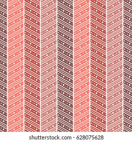 Seamless vector decorative hand drawn pattern. ethnic endless background with ornamental decorative elements with traditional etnic motives, tribal geometric figures. Print for wrapping, background