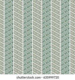 Seamless vector decorative hand drawn pattern. ethnic endless background with ornamental decorative elements with traditional etnic motives, tribal geometric figures. Print for wrapping, background