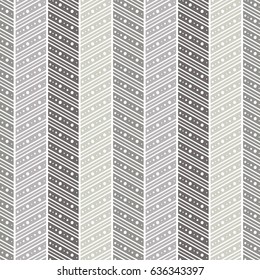 Seamless vector decorative hand drawn pattern. ethnic endless background with ornamental decorative elements with traditional etnic motives, tribal geometric figures. Print for wrapping, background