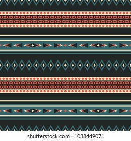 Seamless vector decorative pattern with ethnic ornament. Background for printing on paper, wallpaper, covers, textiles, fabrics, for decoration, decoupage, scrapbooking and other
