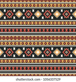 Seamless vector decorative pattern with ethnic ornament. Background for printing on paper, wallpaper, covers, textiles, fabrics, for decoration, decoupage, scrapbooking and other