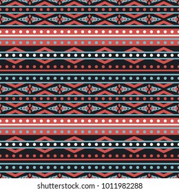Seamless vector decorative pattern with geometric ornaments. Ethnic background for printing on paper, wallpaper, covers, textiles, fabrics, for decoration, decoupage, scrapbooking and other 