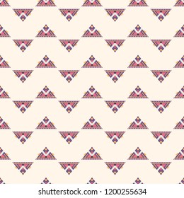 Seamless vector decorative pattern with geometric ethnic ornaments. Background for printing on paper, wallpaper, covers, textiles, fabrics, for decoration, decoupage, scrapbooking and other 