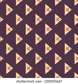 Seamless vector decorative pattern with geometric ethnic ornaments. Background for printing on paper, wallpaper, covers, textiles, fabrics, for decoration, decoupage, scrapbooking and other 