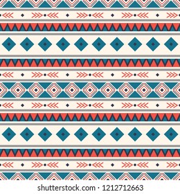 Seamless vector decorative pattern with geometric ethnic ornaments. Background for printing on paper, wallpaper, covers, textiles, fabrics, for decoration, decoupage, scrapbooking and other 