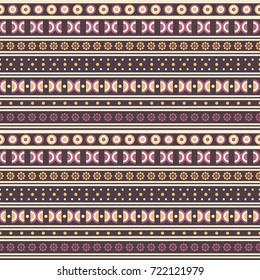 Seamless vector decorative pattern with geometric ornaments. Background for printing on paper, wallpaper, covers, textiles, fabrics, for decoration, decoupage, scrapbooking and other 