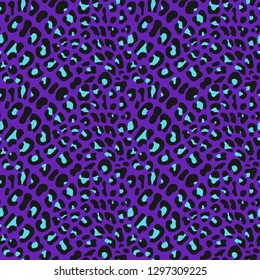 Seamless vector decorative pattern with leopard print. Background for printing on paper, wallpaper, covers, textiles, fabrics, for decoration, decoupage, scrapbooking and other