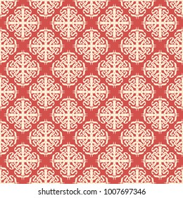 Seamless vector decorative pattern with ornament. Background for printing on paper, wallpaper, covers, textiles, fabrics, for decoration, decoupage, scrapbooking and other