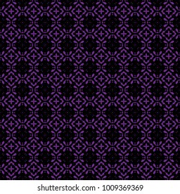 Seamless vector decorative pattern with ornament. Background for printing on paper, wallpaper, covers, textiles, fabrics, for decoration, decoupage, scrapbooking and other. purple and black.