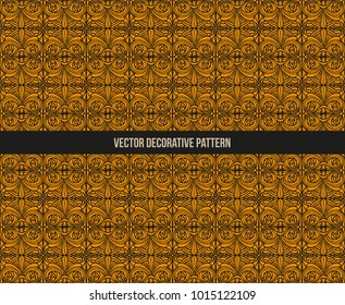 Seamless vector decorative pattern with ornament. Background for printing on paper, wallpaper, covers, textiles, fabrics, for decoration, decoupage, scrapbooking and other