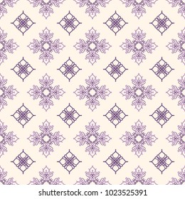 Seamless vector decorative pattern with ornament. Background for printing on paper, wallpaper, covers, textiles, fabrics, for decoration, decoupage, scrapbooking and other