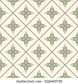 Seamless vector decorative pattern with ornament. Background for printing on paper, wallpaper, covers, textiles, fabrics, for decoration, decoupage, scrapbooking and other