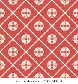Seamless vector decorative pattern with ornament. Background for printing on paper, wallpaper, covers, textiles, fabrics, for decoration, decoupage, scrapbooking and other