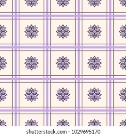 Seamless vector decorative pattern with ornament. Background for printing on paper, wallpaper, covers, textiles, fabrics, for decoration, decoupage, scrapbooking and other