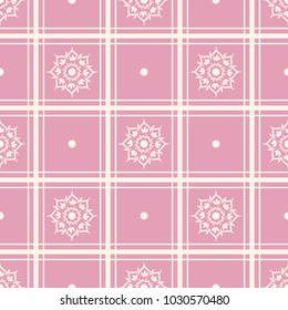 Seamless vector decorative pattern with ornament. Background for printing on paper, wallpaper, covers, textiles, fabrics, for decoration, decoupage, scrapbooking and other
