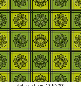Seamless vector decorative pattern with ornament. Background for printing on paper, wallpaper, covers, textiles, fabrics, for decoration, decoupage, scrapbooking and other