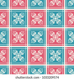 Seamless vector decorative pattern with ornament. Background for printing on paper, wallpaper, covers, textiles, fabrics, for decoration, decoupage, scrapbooking and other