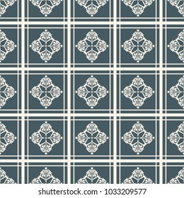 Seamless vector decorative pattern with ornament. Background for printing on paper, wallpaper, covers, textiles, fabrics, for decoration, decoupage, scrapbooking and other