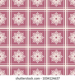 Seamless vector decorative pattern with ornament. Background for printing on paper, wallpaper, covers, textiles, fabrics, for decoration, decoupage, scrapbooking and other