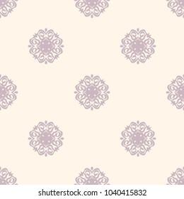 Seamless vector decorative pattern with ornament. Background for printing on paper, wallpaper, covers, textiles, fabrics, for decoration, decoupage, scrapbooking and other