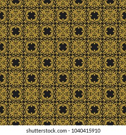 Seamless vector decorative pattern with ornament. Background for printing on paper, wallpaper, covers, textiles, fabrics, for decoration, decoupage, scrapbooking and other