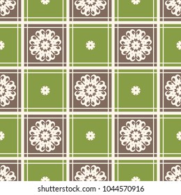 Seamless vector decorative pattern with ornament. Background for printing on paper, wallpaper, covers, textiles, fabrics, for decoration, decoupage, scrapbooking and other